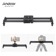 Andoer 40cm/ 15inch Carbon Fiber Camera Track Slider Video Stabilizer Rail with Mini Ballhead Phone