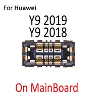 ขั้วต่อ FPC 2ชิ้น/ล็อตคลิปที่ยึดแบตเตอรี่สำหรับ HuaWei Y7 Pro Y9 2018 2019บนชิ้นส่วนซ่อมสายเคเบิลเมน