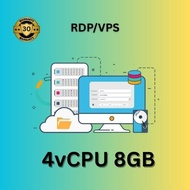 RDP Monthly VPS Monthly 4vCPU 8GB Warranty 1 Month Active Period
