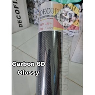 DECOFIX 6D Glossy carbon scotlet Sticker roll (50cm x 9 meters)
