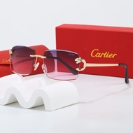 Cartier Frameless Leopard Head Sunglasses Ladies High-End Sunglasses KK