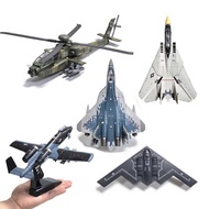 Assembly Toy Plane Model B-2 Bomber F22 A10 SU57 er AH-64 helicopter Aircraft Building Blocks
