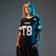 Girls Tate McRae V-neck Jersey 2025 Spring Summer Women's Sportswear T8 Football T-Shirts