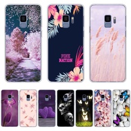 A26-Black and Pink theme soft CPU Silicone Printing Anti-fall Back CoverIphone For Samsung Galaxy a6 2018/a8 2018/a8 2018 plus/j6 2018/s9