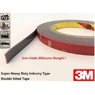 3M Original Super Heavy Duty Industrial Double sided Tape For Industrial , Car Plate , Wall Usage.