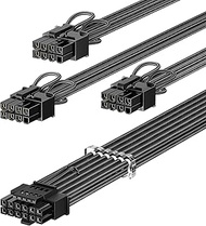 Fasgear PCIe 5.0 GPU Power Cable Sleeved 70cm|16pin(12+4) 12VHPWR Connector for RTX 3090Ti 4080 4090