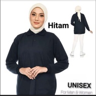 Women's Long Sleeve Collar T-Shirt BLACK / Women's LongPOLO / hijabPOLO Women's Long Sleeve Collar T