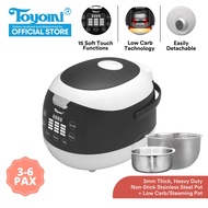 TOYOMI 1L SmartDiet Rice Cooker with Stainless Steel & Low Carb Rice Pot RC 5301LC