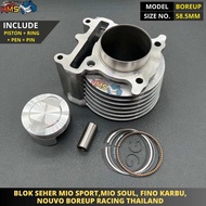 BLOK SEHER MIO SPORTY MIO SOUL FINO KARBU NOUVO RACING BOREUP BORE UP 58.5 THAILAND