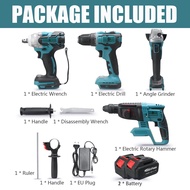 4 In 1 588Vf Multi-functional Electric Tool Set Electric Wrench/Electric Drill/Rotary Hammer/Angle G