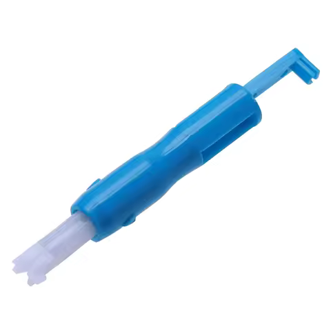 Sewing Machine Tools Compact Manual Needle Threader Embroidery Tool (Blue)