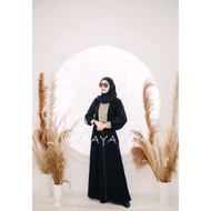 Keren Abaya Gamis Hitam Turkey Maxi Dress Arab Saudi Bordir Zephy