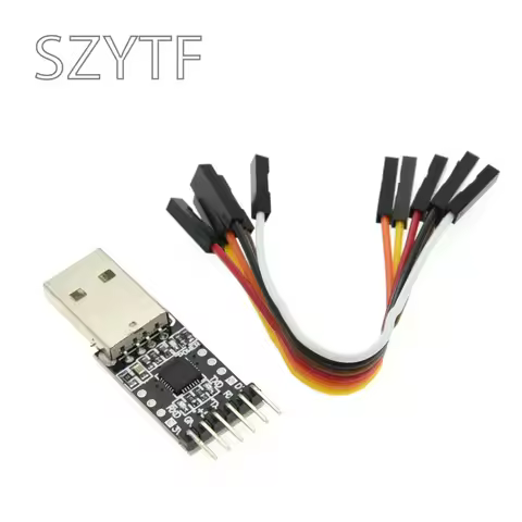 CP2102 USB to TTL UART Serial Converter Module 6Pin 3.3V 5V STC Downloader with Fuse Cables for Ardu