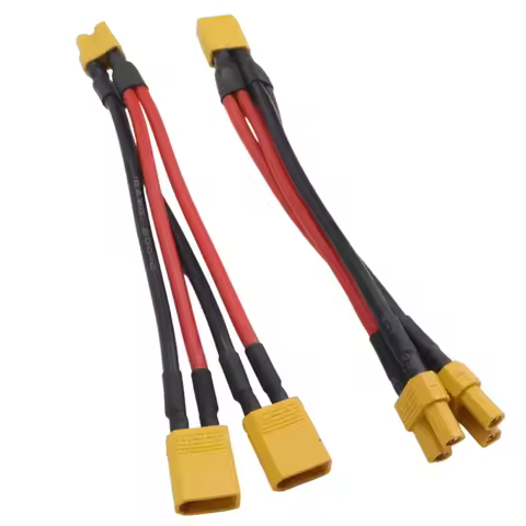 Parallel Battery Connector Cable Dual Extension Y Splitter Silicone Wire for RC Battery ESC RC XT30 