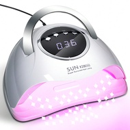 Elegant Handle Design UV LED Nail Lamp, Professional 90 UV Bulbs, 4 Timing Modes (10/30/60/99s), Por