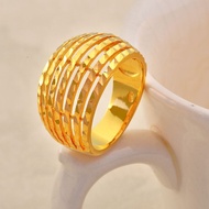 ZHULIAN Classic Six Layered Ring Band 24K Gold Plated