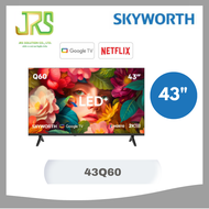 SKYWORTH QLED Google TV Full HD 60Hz  สมาร์ททีวี 43 นิ้ว รุ่น 43Q60