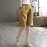 Mm Art High Loose Size Big Thin Wide Retro Casual Legs korea Fat tw2023 New Style Cropped Pants Summ