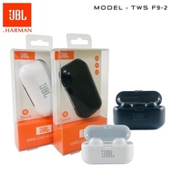 JBL TWS F9-2 LED Wireless Bluetooth Headset F9 2 Touch - White