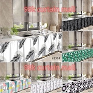 98K New kitchen curtain 100x70cm lababo cabinet blocking short curtain