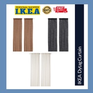 IKEA Dytag Plain Color Dark Light Filtering 100% Linen Grey Beige White Curtain For Window 1 Pair 14