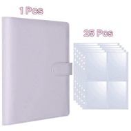 A5 Refillable 6 Ring Faux Leather Budget BinderNotebook Binder Cover for A5 Filler PaperLoose Leaf P