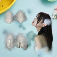 A&W 1/2 Pcs Fairy White Feather Hair Clip Headdress Wedding For Women Girls Daily Personality Sweet 