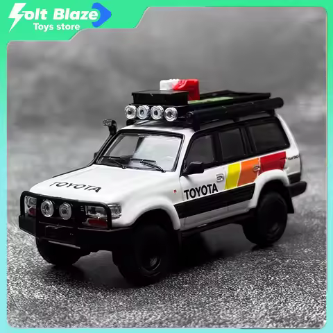GCD 1/64 Toyota Land Cruiser LC80 Modified Version TRD Livery DieCast Alloy Car Model Simulation Col