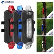 NOBELJIAOO USB Rechargeable LED Bicycle Lights Portable Bike Warning Light Taillight Rear Lamp Super