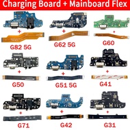 NEW USB Charging Port Board Main Board Motherboard Connector Flex Cable For Moto G31 G41 G42 G50 G51