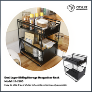 Citylife - Dual Layer Sliding Storage Organiser Rack