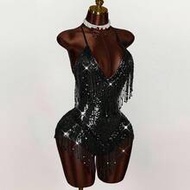 Y2K Amplova COS Sequin Tassel Backless Bandage Jumpsuit Christmas Party Outfit  Sequin For Women New