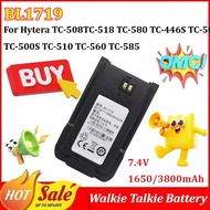 New BL1719 7.4V 1650/3800mAh Walkie Talkie Battery for Hytera TC-508TC-518 TC-580 TC-446S TC-500 TC-