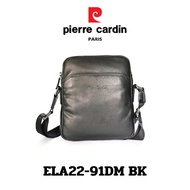 Pierre cardin (ปีแอร์การ์แดง) กระเป๋าสะพายข้างหนังแท้ กระเป๋าหนังสะพายข้าง กระเป๋าเอกสาร มีช่องใส่ของเยอะ รุ่น ELA22-91DM  พร้อมส่ง