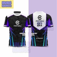 eFootball 2024 Sublimation Tshirt • Baju eFootball 2024 • Baju Peminat Esport eFootball 2024