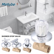 METUBE Shower Stop Valve, Quarter Turned /Full Turned Open Quickly  Switch Water Valve, Useful Brass