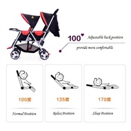 Twin Stroller Portable Stroller Foldable Twin Stroller Folding Baby Stroller Easy To Carry Tandem