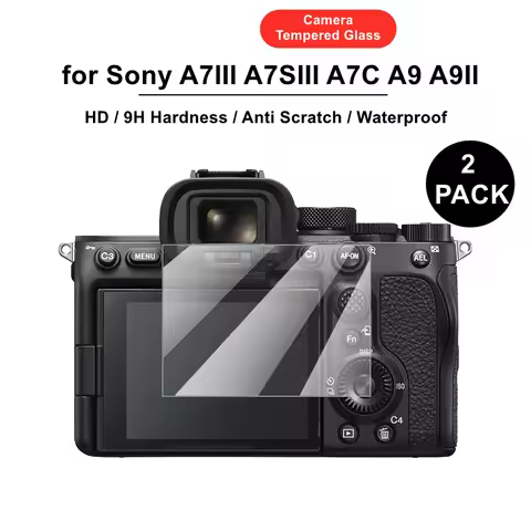2PCS A7C A7SIII A7II A7III Camera Glass 9H Hardness Tempered Glass Screen Protector for Sony A7 III 