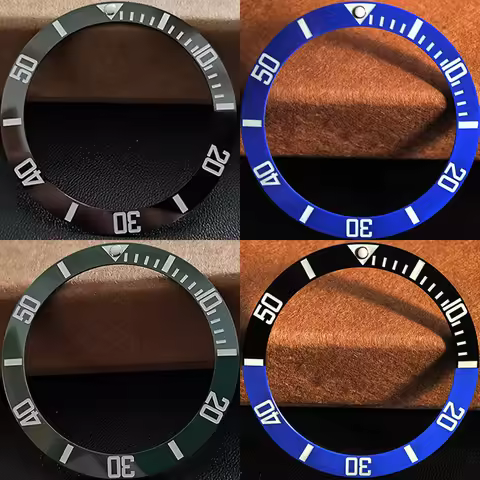 41mm Watch Bezel for MDV106-1A MDV-107-1A1/1A2 Diving Watches Modified Part Luminous Scale Replaceme