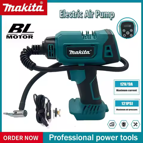 Makita Cordless Portable Electric Air Pump 12V Rechargeable Handheld Air Compressor For Cars For Mak