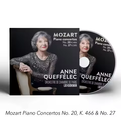 Classic Anne Queffelec Music CD Mozart Piano Concertos No 20 K 466 & No 27 K595 Album Music Record C