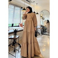 [Baru] Shella Dress Gamis Armani Silk Polos Baju Wanita Muslim Pesta