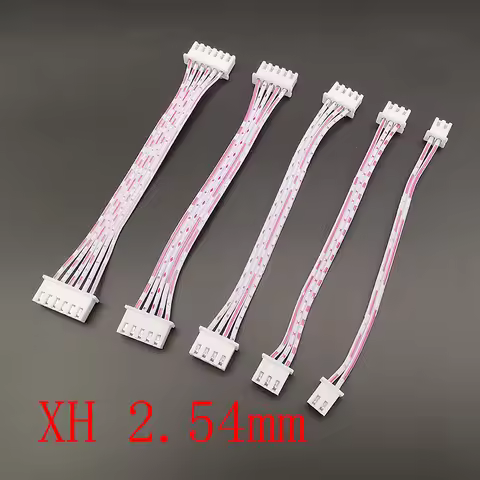 10Pcs/lot Micro JST XH2.54 XH 2.54mm Pitch 2/3/4/5/6 Pin Female to Female Connector With 26AWG Red W