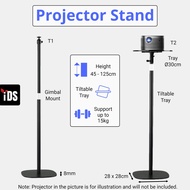 [iDS] Projector Stand, Laptop Stand, Multi-purpose Stand, Music Floor Stand Tilting Tray Gimbal Mounting