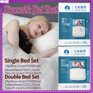 FJONE Disposable Bed Sheet Portable Bed Sheets Set Travel Bedsheet Double Single Bed Sheets Disposab