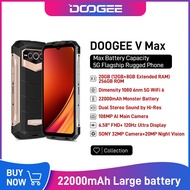 World Premiere DOOGEE V Max 5G Rugged Phone 22000mAh,12GB+256GB Cellphone 108MP Camera Smartphone 120Hz Dimensity 1080,Hi-Res