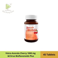 VISTRA Acerola cherry วิสตร้า สารสกัดจากเชอรี่ เสริมภูมิคุ้มกัน ผิวใส วิตามินซี 1000 mg 45เม็ด