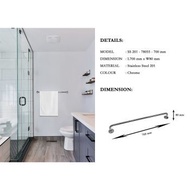 GS Lighting Bathroom Sanitary Stainless Steel 700mm SINGLE TOWEL POLE (2 PCS)