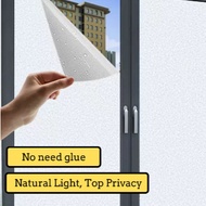 45cm/30cm/50cm/60cm/90cm/120cmx120cm Privacy Window Film Tinted Tingkap Rumah Cermin Window Sticker 