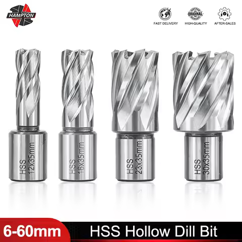 1pc HSS Hole Cutter 6-60mm Weldon Shank Hole Saw Hollow Drill Bit HSS Core Drill Bit For Metal Drill